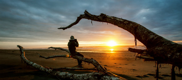 Sunset on Hokitika Beach